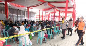 Berlangsung Tertib, Vaksinasi Massal Sinergitas TNI-Polri di Hotel Yello telah Vaksinasi 6.947 orang