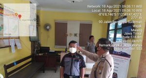 Cegah Penyebaran Covid 19 Polsek Wajak Terapkan Prokes Ketat
