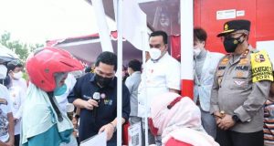 Kakorlantas Dampingi 3 Menteri Tinjau Vaksinasi Massal di Jateng dan Jatim