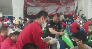 Ratusan Ojek Online di Salatiga Ikuti Vaksin Merdeka Candi, Ini Harapan Mereka