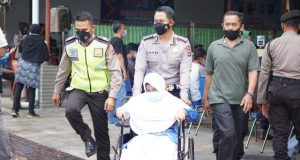 Peringati Hari Lalu Lintas Bhayangkara, Polres Banjarbaru Gelar Gerai Vaksin Massal