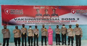 Polres Binjai Lanjutkan Program Vaksinasi Merdeka Tahap II