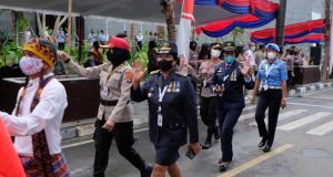 Jadi Tuan Rumah Konferensi Internasional, Polwan Gelar Parade