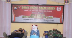 Jelang HUT ke-76 Korps Brimob Polri, Brimob Bone Gelar Donor Darah