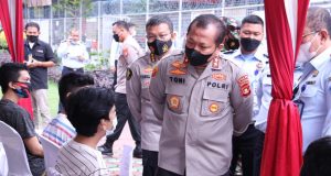 Kapolda Sumsel Tinjau Vaksinasi Warga Binaan Rutan Kelas 1 Pakjo Palembang