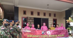 Satbrimob Polda Kepri Gelar Anjangsana Dalam Rangka Peringati HUT Brimob ke-76 Tahun 2021