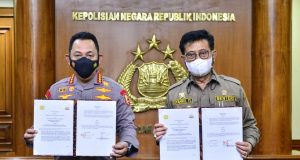 Tanda Tangani MoU dengan Kementan, Kapolri Siap Kawal Ketahanan Pangan Nasional