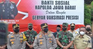 Tinjau Vaksinasi, Kapolda Jabar : Target Vaksinasi Covid-19 di Jabar Harus Tercapai 70 Persen