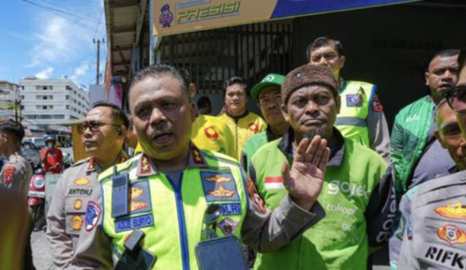 Kakorlantas Menyapa Driver Ojol Kamtibmas Polda Kaltim, Pererat Sinergi
