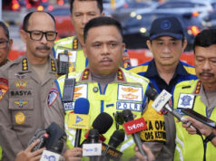 Kakorlantas Pastikan Arus Balik di KM 414 Tol Kalikangkung Tetap Terkendali One Way Nasional KM 414 Kalikangkung