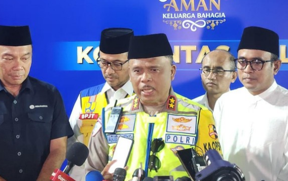 Kakorlantas Doa Bersama Jelang Operasi Ketupat 2026 di Command Center KM 29